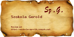 Szokola Gerold névjegykártya